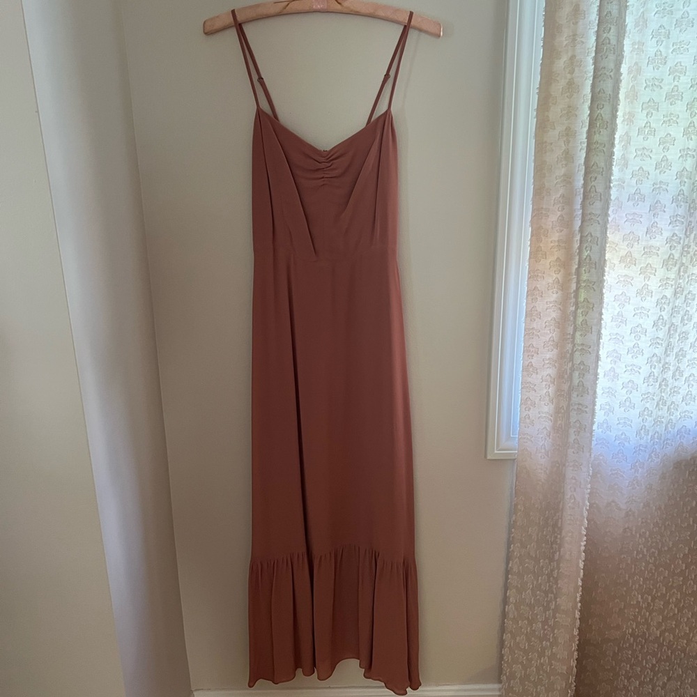 Reformation Emersyn Dress in Praline